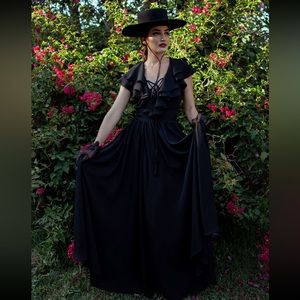 LFEN Mythical Goddess Gown in Black